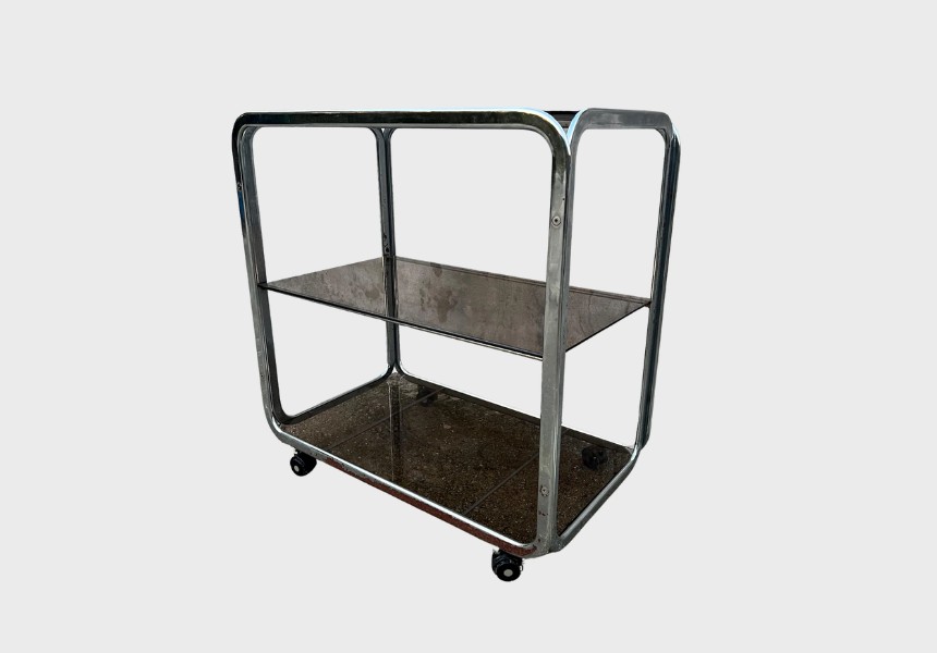Vintage chrome bar cart